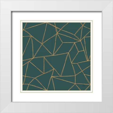 Spring Blooms Pattern XVD White Modern Wood Framed Art Print with Double Matting by Marshall, Laura