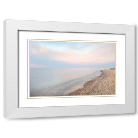 Lake Superior Shoreline I White Modern Wood Framed Art Print with Double Matting by Majchrowicz, Alan