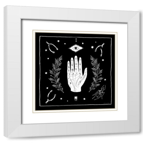 All Hallows Eve I Sq no Words White Modern Wood Framed Art Print with Double Matting by Miller, Sara Zieve
