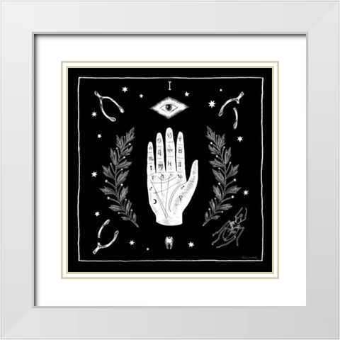 All Hallows Eve I Sq no Words White Modern Wood Framed Art Print with Double Matting by Miller, Sara Zieve