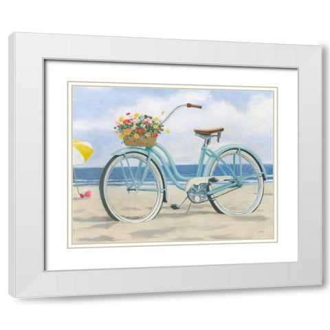 Beach Time III White Modern Wood Framed Art Print with Double Matting by Wiens, James