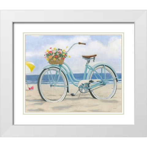 Beach Time III White Modern Wood Framed Art Print with Double Matting by Wiens, James