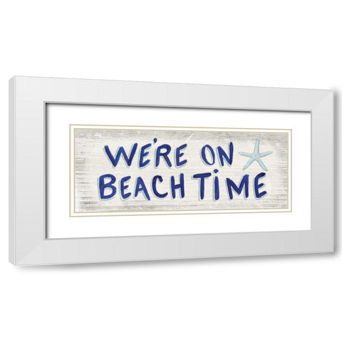 Beach Time VI White Modern Wood Framed Art Print with Double Matting by Wiens, James