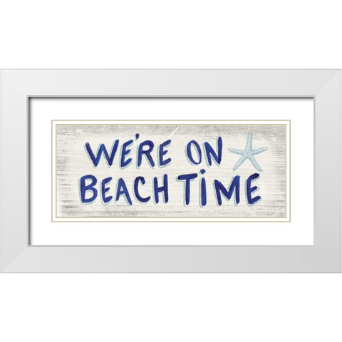 Beach Time VI White Modern Wood Framed Art Print with Double Matting by Wiens, James