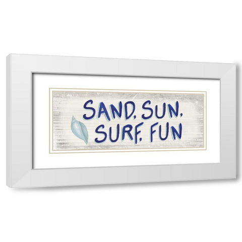 Beach Time VIII White Modern Wood Framed Art Print with Double Matting by Wiens, James