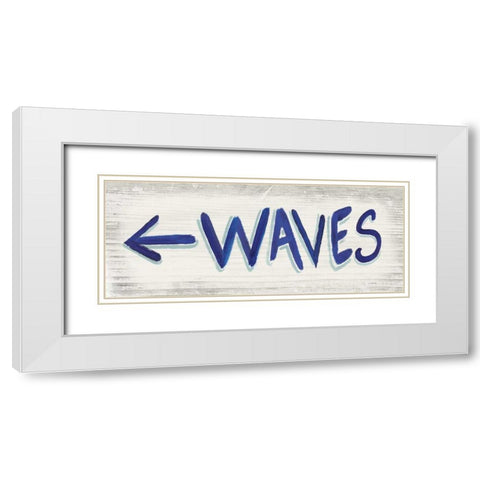 Beach Time IX White Modern Wood Framed Art Print with Double Matting by Wiens, James