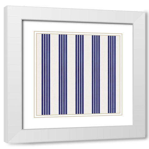 Beach Time Pattern IIA White Modern Wood Framed Art Print with Double Matting by Wiens, James