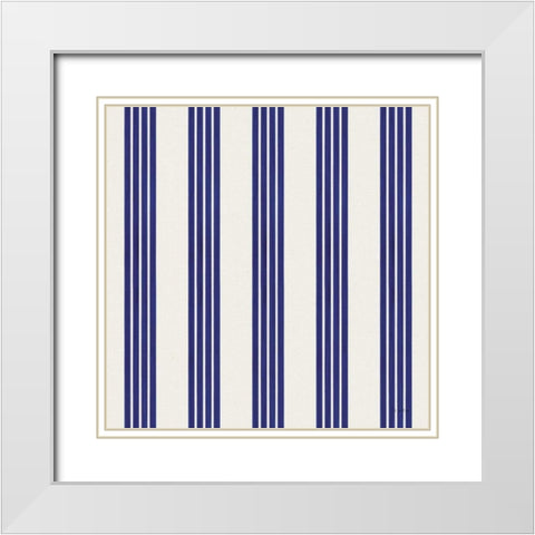Beach Time Pattern IIA White Modern Wood Framed Art Print with Double Matting by Wiens, James