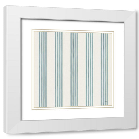 Beach Time Pattern IIB White Modern Wood Framed Art Print with Double Matting by Wiens, James
