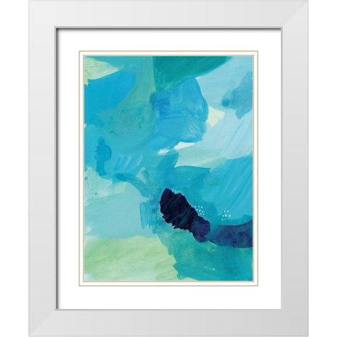 Seascape II White Modern Wood Framed Art Print with Double Matting by Mack, Lynn