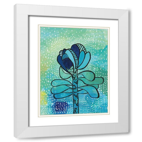 Nourish White Modern Wood Framed Art Print with Double Matting by Mack, Lynn