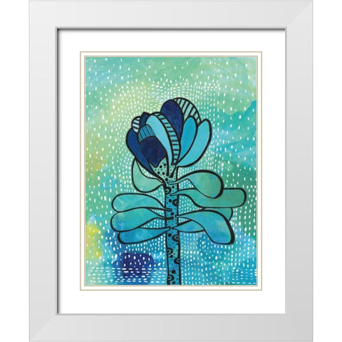 Nourish White Modern Wood Framed Art Print with Double Matting by Mack, Lynn