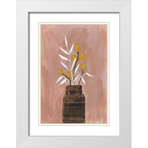 Seed and Bottle White Modern Wood Framed Art Print with Double Matting by Mack, Lynn