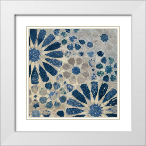 Alhambra Tile II Stone White Modern Wood Framed Art Print with Double Matting by Schlabach, Sue