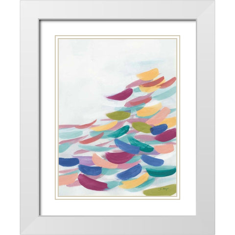 Drift Pastel White Modern Wood Framed Art Print with Double Matting by Maye, Jo