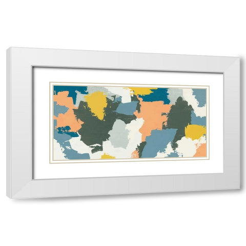 Happy III Green White Modern Wood Framed Art Print with Double Matting by Hershey, Moira