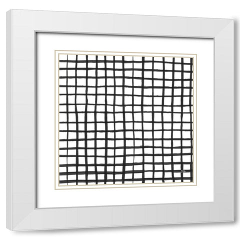 Scandy Baby Pattern IA White Modern Wood Framed Art Print with Double Matting by Averinos, Melissa