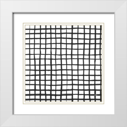 Scandy Baby Pattern IA White Modern Wood Framed Art Print with Double Matting by Averinos, Melissa