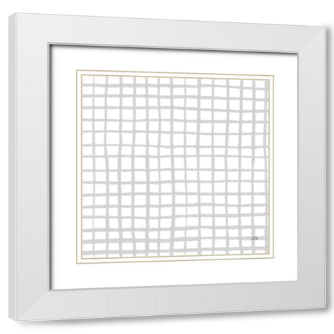 Scandy Baby Pattern IC White Modern Wood Framed Art Print with Double Matting by Averinos, Melissa