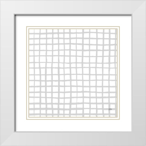 Scandy Baby Pattern IC White Modern Wood Framed Art Print with Double Matting by Averinos, Melissa