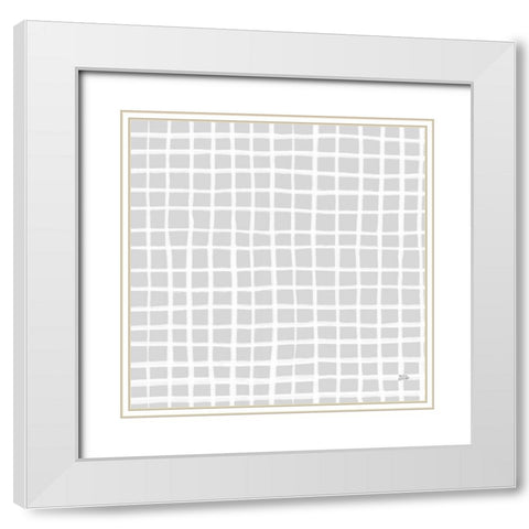 Scandy Baby Pattern ID White Modern Wood Framed Art Print with Double Matting by Averinos, Melissa