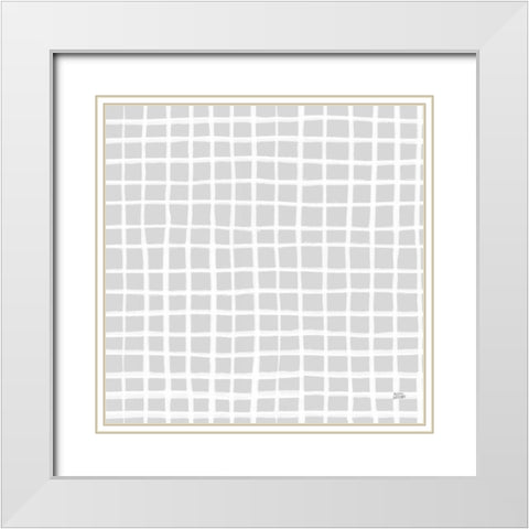 Scandy Baby Pattern ID White Modern Wood Framed Art Print with Double Matting by Averinos, Melissa