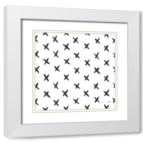 Scandy Baby Pattern IIA White Modern Wood Framed Art Print with Double Matting by Averinos, Melissa