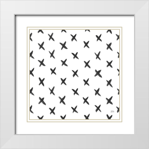 Scandy Baby Pattern IIA White Modern Wood Framed Art Print with Double Matting by Averinos, Melissa
