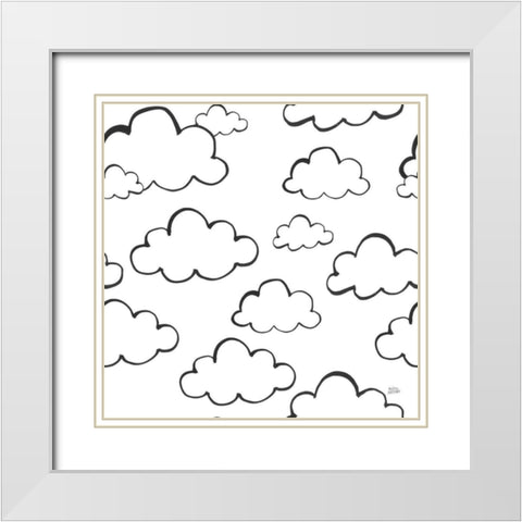 Scandy Baby Pattern IIIA White Modern Wood Framed Art Print with Double Matting by Averinos, Melissa