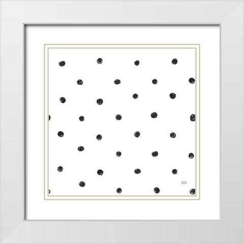 Scandy Baby Pattern V White Modern Wood Framed Art Print with Double Matting by Averinos, Melissa