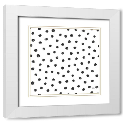 Scandy Baby Pattern VI White Modern Wood Framed Art Print with Double Matting by Averinos, Melissa