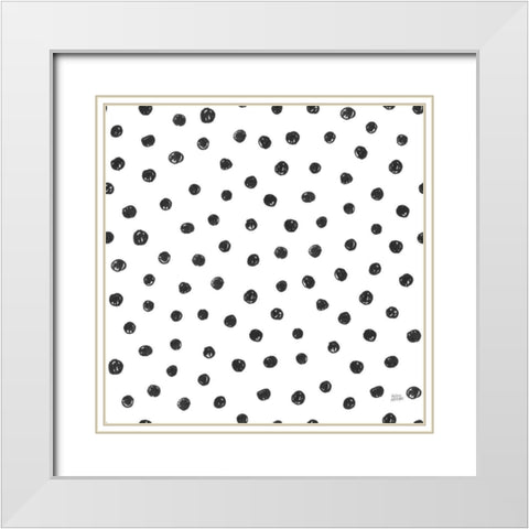 Scandy Baby Pattern VI White Modern Wood Framed Art Print with Double Matting by Averinos, Melissa