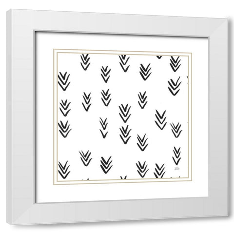 Scandy Baby Pattern VIIA White Modern Wood Framed Art Print with Double Matting by Averinos, Melissa