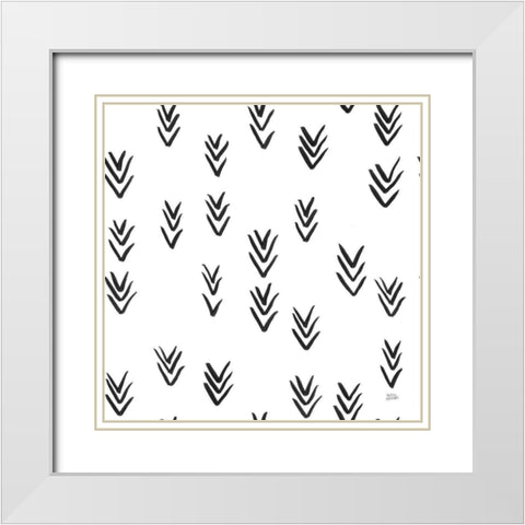 Scandy Baby Pattern VIIA White Modern Wood Framed Art Print with Double Matting by Averinos, Melissa