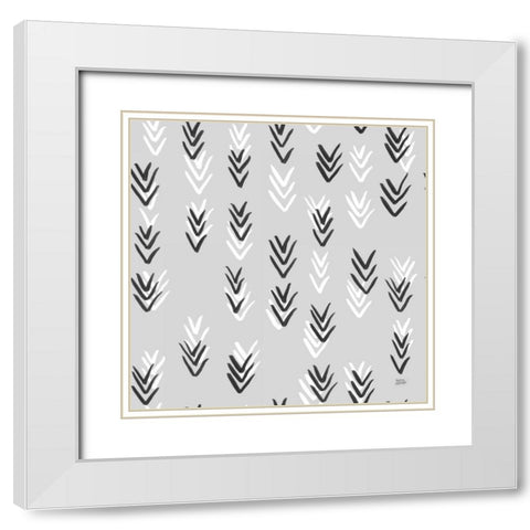 Scandy Baby Pattern VIIC White Modern Wood Framed Art Print with Double Matting by Averinos, Melissa