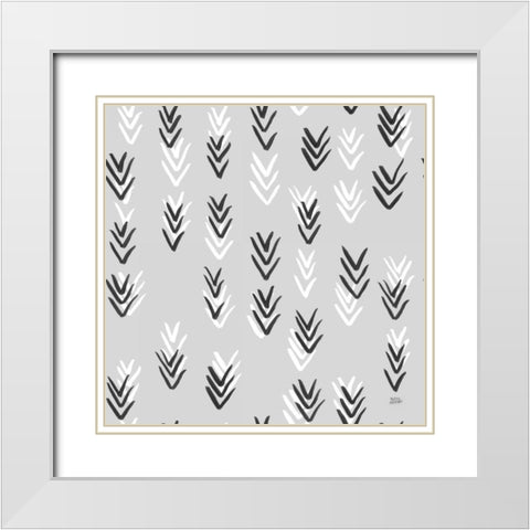 Scandy Baby Pattern VIIC White Modern Wood Framed Art Print with Double Matting by Averinos, Melissa