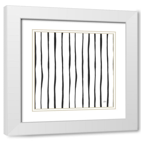 Scandy Baby Pattern VIII White Modern Wood Framed Art Print with Double Matting by Averinos, Melissa