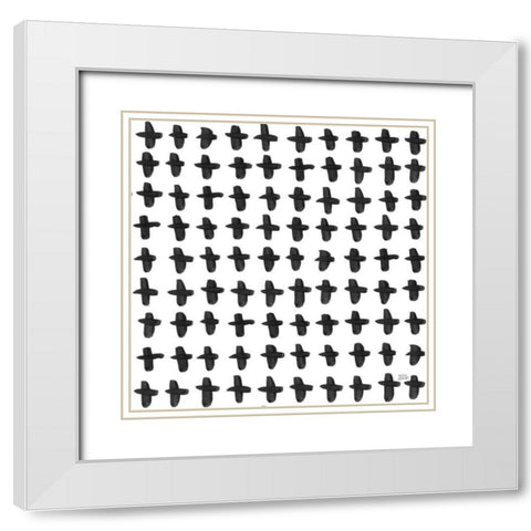 Scandy Baby Pattern XA White Modern Wood Framed Art Print with Double Matting by Averinos, Melissa