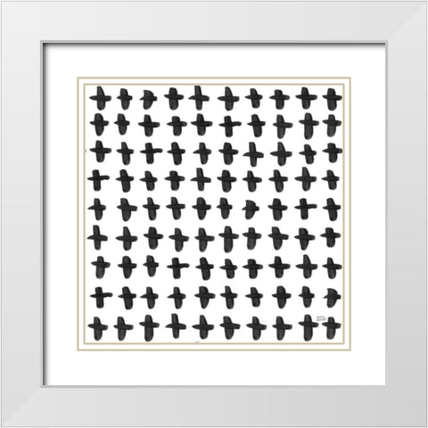 Scandy Baby Pattern XA White Modern Wood Framed Art Print with Double Matting by Averinos, Melissa