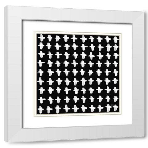 Scandy Baby Pattern XB White Modern Wood Framed Art Print with Double Matting by Averinos, Melissa