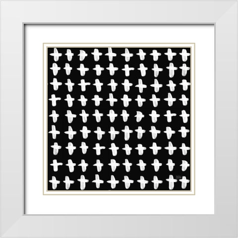 Scandy Baby Pattern XB White Modern Wood Framed Art Print with Double Matting by Averinos, Melissa