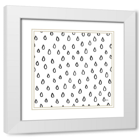 Scandy Baby Pattern XII White Modern Wood Framed Art Print with Double Matting by Averinos, Melissa