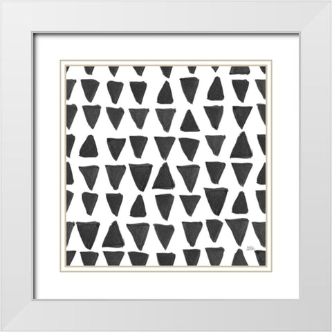 Scandy Baby Pattern XIIIA White Modern Wood Framed Art Print with Double Matting by Averinos, Melissa