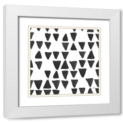 Scandy Baby Pattern XIIIB White Modern Wood Framed Art Print with Double Matting by Averinos, Melissa