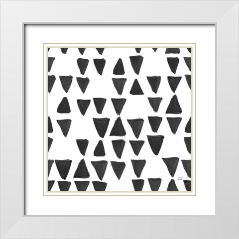Scandy Baby Pattern XIIIB White Modern Wood Framed Art Print with Double Matting by Averinos, Melissa
