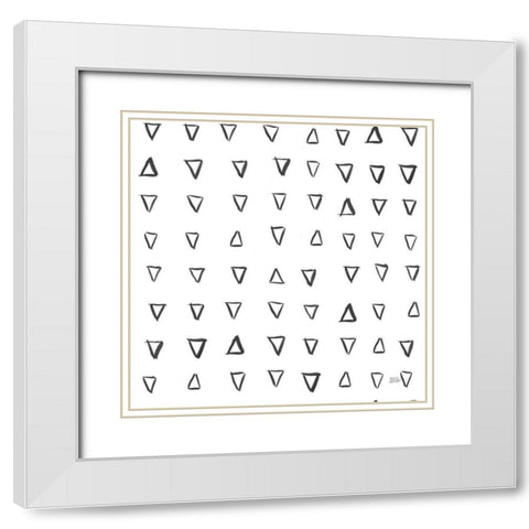 Scandy Baby Pattern XIVA White Modern Wood Framed Art Print with Double Matting by Averinos, Melissa