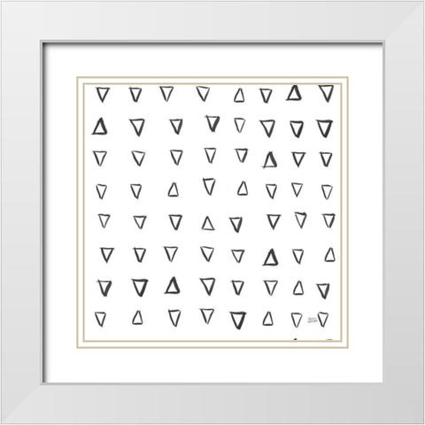 Scandy Baby Pattern XIVA White Modern Wood Framed Art Print with Double Matting by Averinos, Melissa