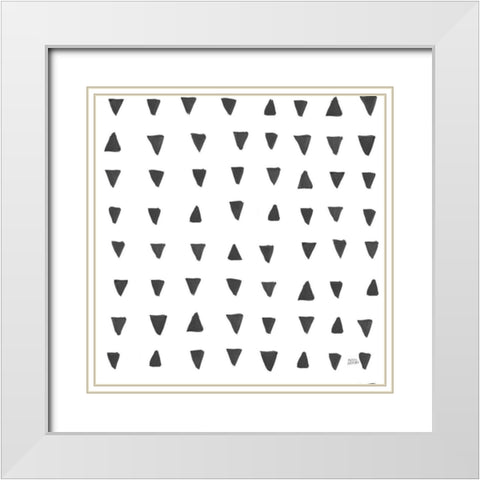 Scandy Baby Pattern XIVB White Modern Wood Framed Art Print with Double Matting by Averinos, Melissa