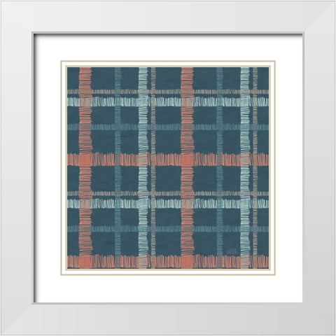 Seaside Village Pattern VB White Modern Wood Framed Art Print with Double Matting by Marshall, Laura