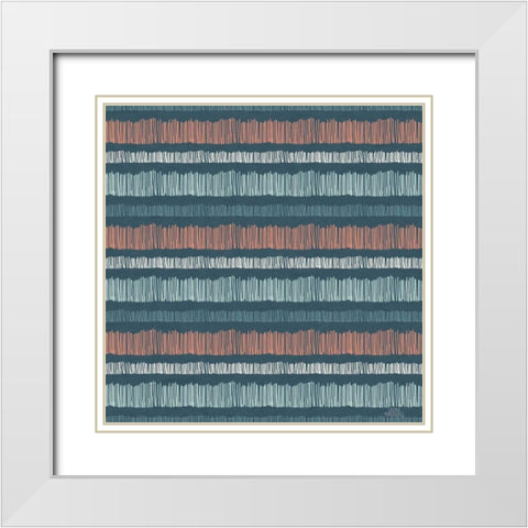 Seaside Village Pattern VIIIB White Modern Wood Framed Art Print with Double Matting by Marshall, Laura